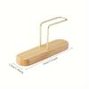 1PC Elegant Wooden and Stainless Steel Coffee Filter Paper Holder, Desktop Organizer, Camping and Restaurants