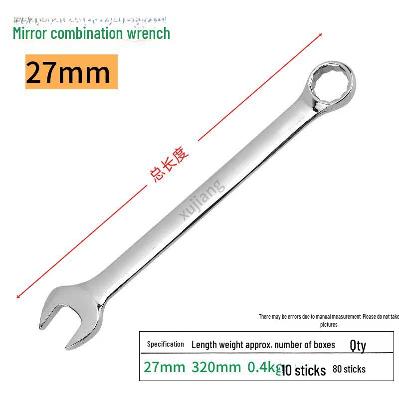 Mirror Finish Double-End Open/Box End Wrench Set