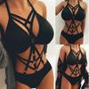 Women Bandage Rainbow Lace Bralette Bustier Crop Top Sheer Unpadded Bra