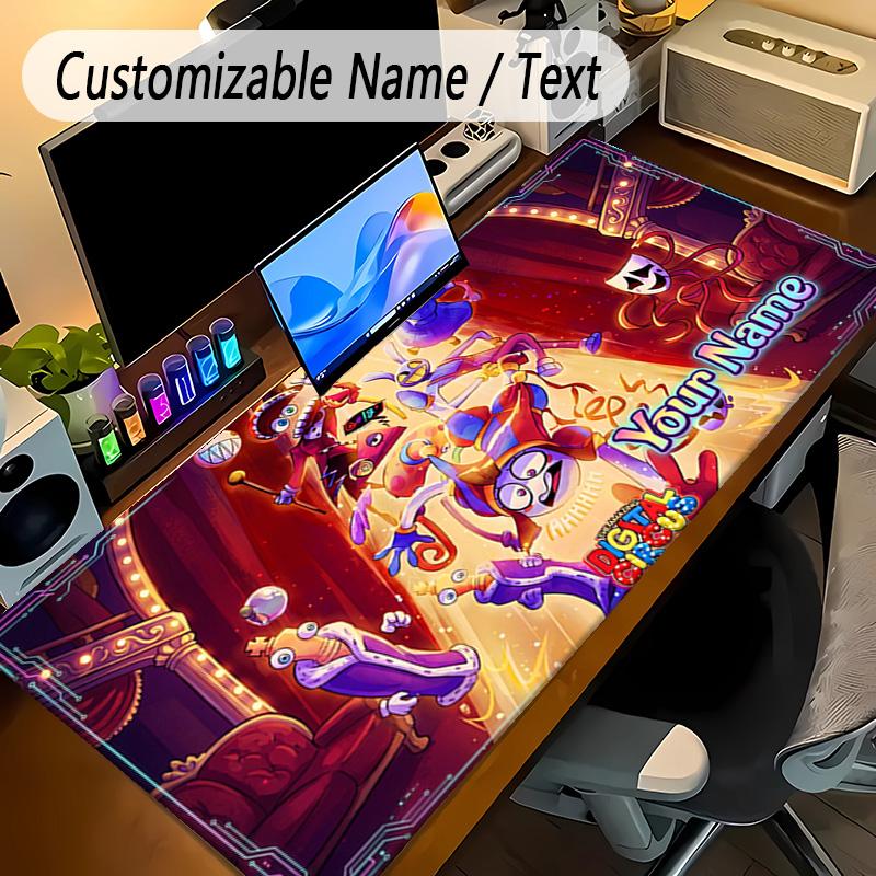Large Mouse PadThe Amazing Digital Circus Custom Name Text Personalized Desk Mat Non Slip Gaming Pad