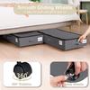 Коробка для хранения под кроватью на колесиках Складной контейнер для хранения под кроватью На молнии Экономичный катящийся органайзер