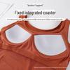 Women's Modal Sports Vest with Built-in Bra and Chest Pad - No Steel Ring, Anti-Exposure Design