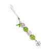 Colorful Keychain Elegant Beaded Four Leaf Clovers Phone Pendant Bag Charm Stylish Accessory for Fashion Enthusiasts