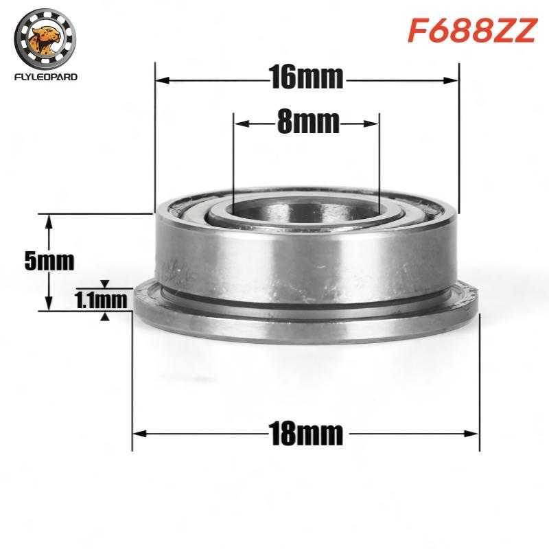 10 шт. F693 F695 MF63 MF84 F605 F625 F686 F6802 ZZ Подшипники с фланцем Внутренний диаметр 2 мм 3 мм 4 мм 5 мм 6 мм 7 мм 8 мм 9 мм Шарикоподшипник с фланцем