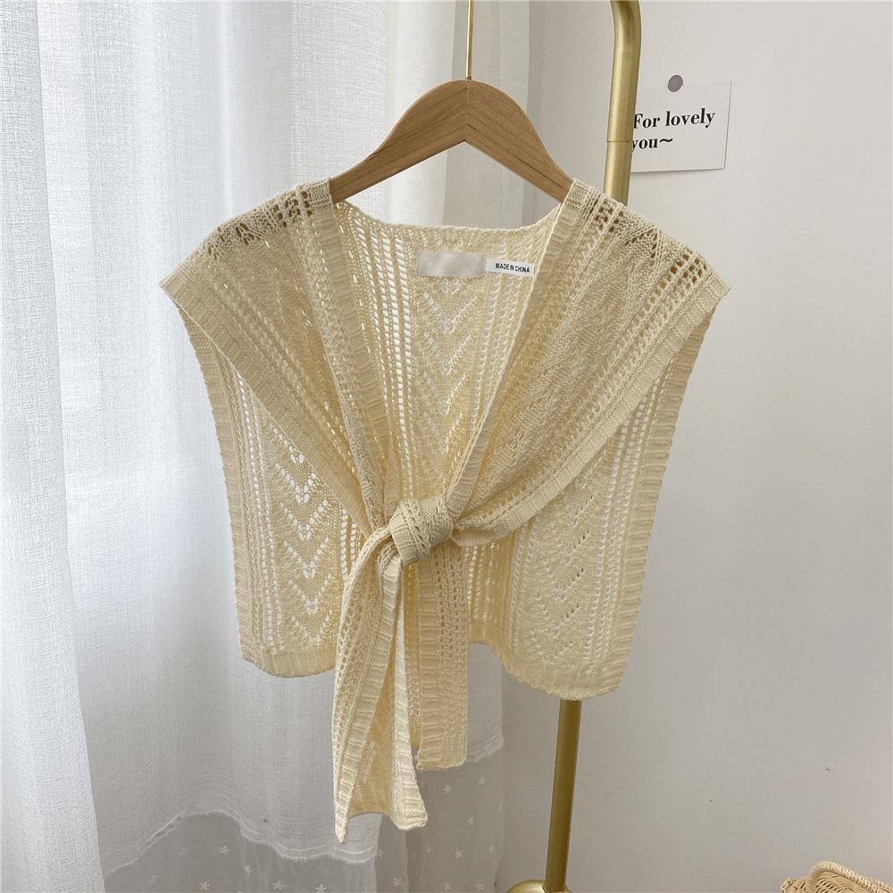 New Shoulder Scarf Shawl Women'S Fake Collar Shoulder Protection Scarf Air-Conditioned Room Camisole Decoration Paired With Neck Protection Knot