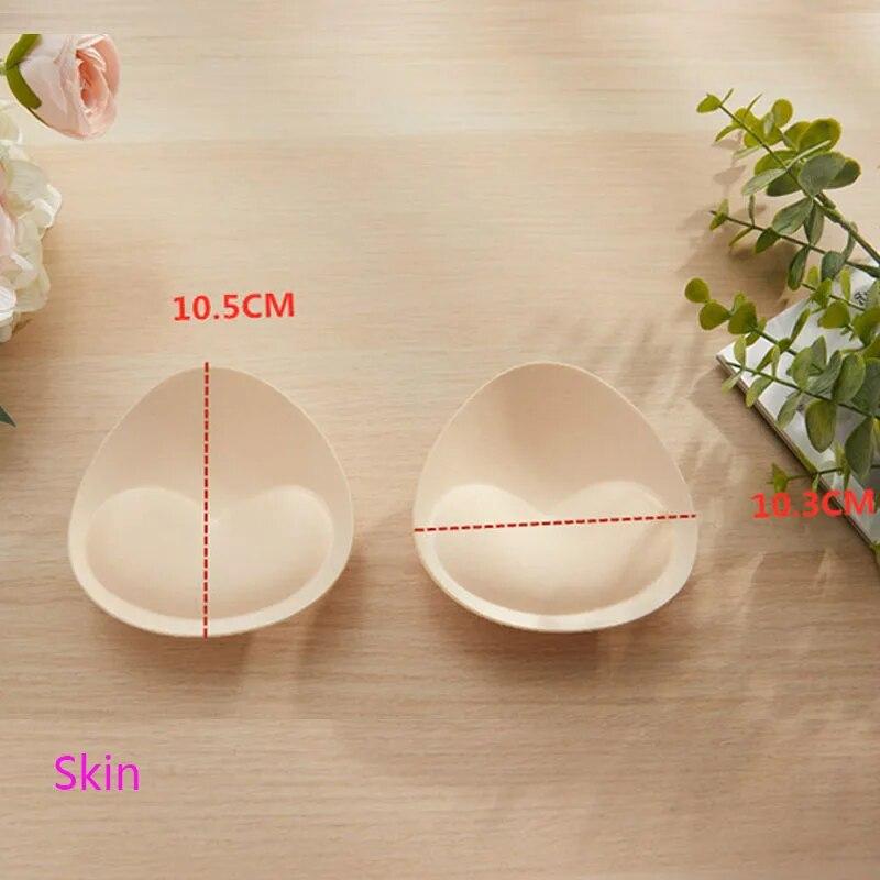 1 Pair Summer Swimsuit Padding Inserts Sponge Foam Bra Pads Women Chest Cups Breast Bra Bikini Inserts Chest Pad 2 Colors