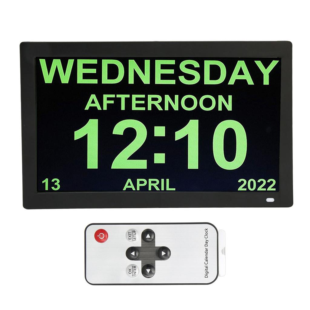 Digital Calendar Alarm Day Clock 14.1 Inch 4 Colors 5 Alarms Digital Day Calendar Clock for Seniors