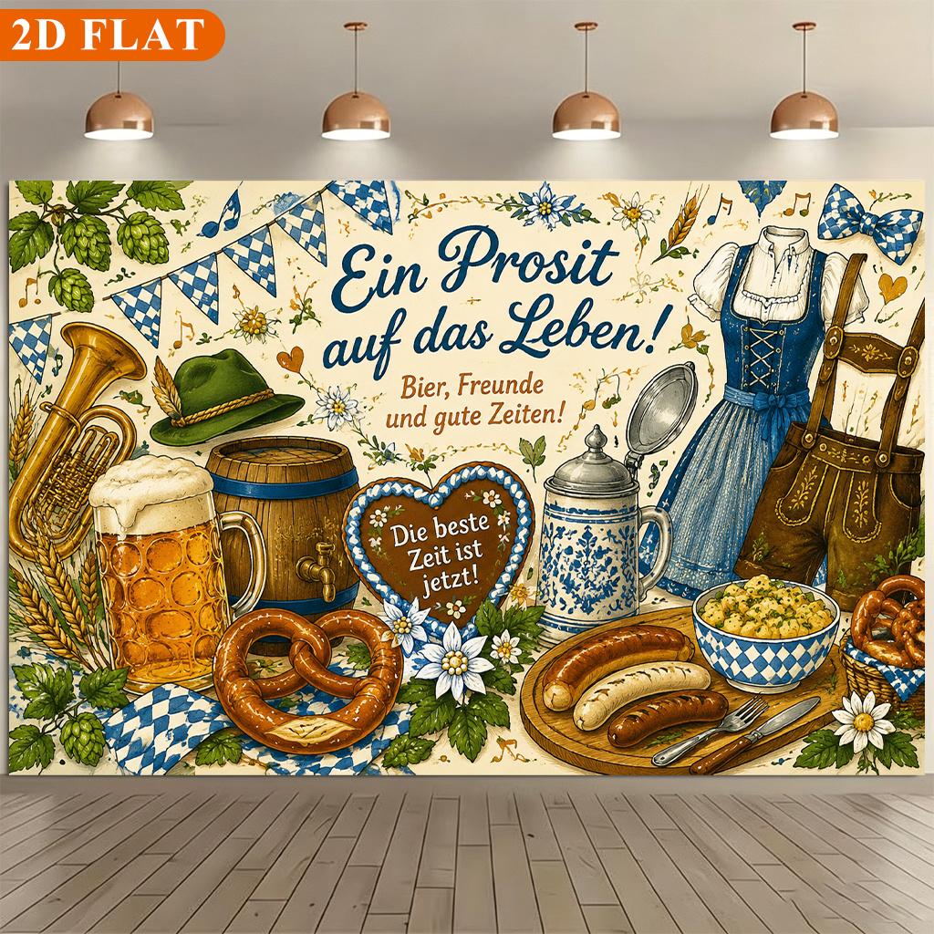 1 piece traditional Bavarian festival decoration durable polyester material for both interior and exterior decoration