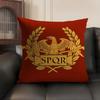 Золотой Императорский Орел Рим Spqr Наволочка Натуральный Лен Органическая Ткань Двусторонняя Печать Диван Домашний Декор Подарок Наволочка