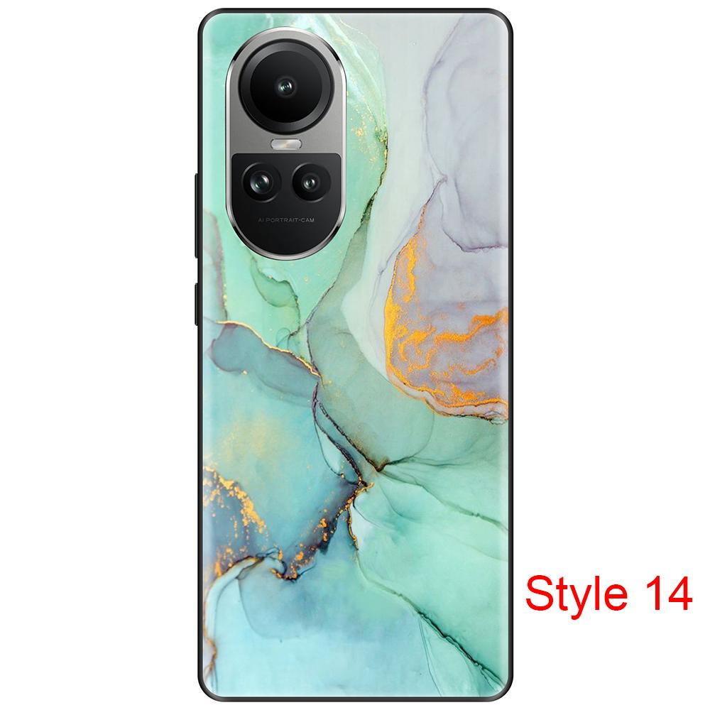 Чехол для Oppo Reno10 Pro 10, роскошный черный на OppoReno10, 6,67 дюйма, полная защита, противоударный силиконовый бампер, мягкий ТПУ