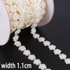 Multi-Size ABS Imitation Pearl Beads Chain Trim for DIY Wedding Dress Costume Applique Craft Accessories