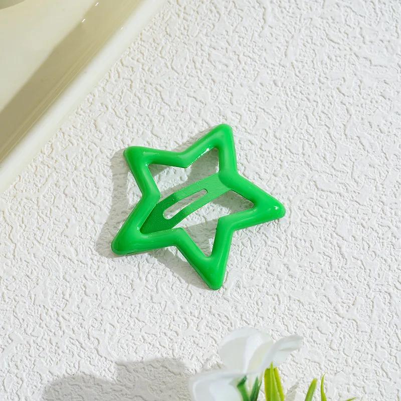 10 шт./набор Милые красочные заколки для волос в виде звезд для девочек, детей. Прекрасное украшение для волос, заколки, детские аксессуары для волос.
