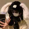 Warm Plush Bunny Scarf Soft Lop Ear Rabbit Hat Fashion   Outdoor
