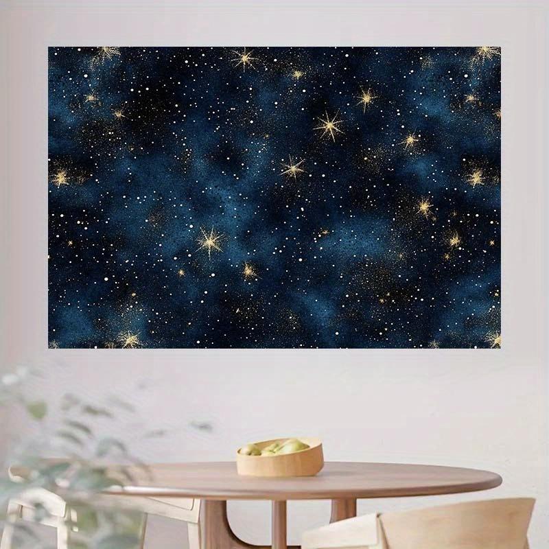 2D plane 1 self luminous twinkling star and glowing night sky wall/curtain shaped flat banner