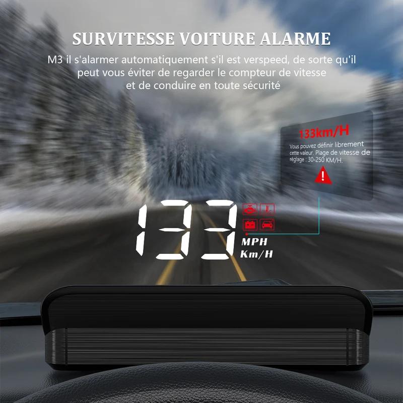 LANGJING M3 OBD2 GPS Head-Up Display Автоэлектроника HUD Проектор Цифровой Автомобильный Спидометр Аксессуары Для Всех Автомобилей