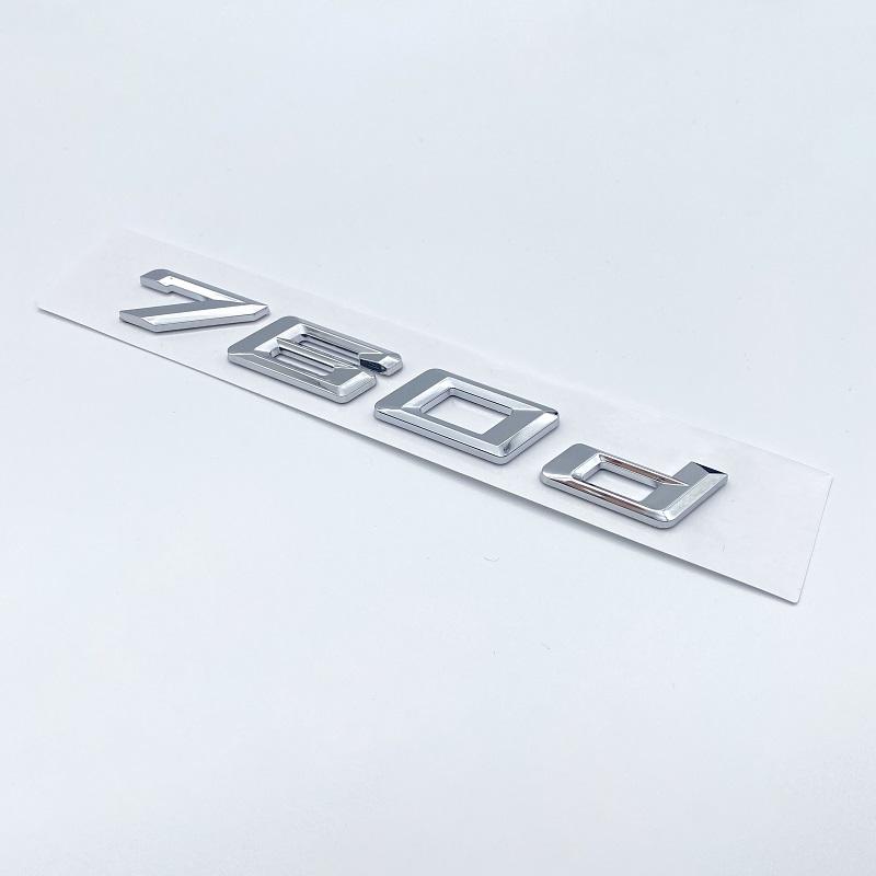 New Font Numbers Letters 730d 740d 745d 750d 760d Top ABS Emblem for BMW 7 Series Car Trunk Nameplate Logo Sticker Black