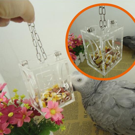 Кормушка для клетки для попугаев Подвесной корм Игрушки для домашних животных Лакомство Охота на ара Какаду Волнистый попугайчик