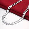 925 Sterling Silver Men's Necklace Classic 8mm Chain Luxury Jewelry Wedding Christmas Gifts