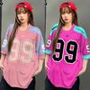 American Retro Jersey T-shirt Number 99 Printed T-shirt Oversized Women's Shirt Short-sleeved Sports T-shirt Outdoor Casual T-shirt Fashion Trend