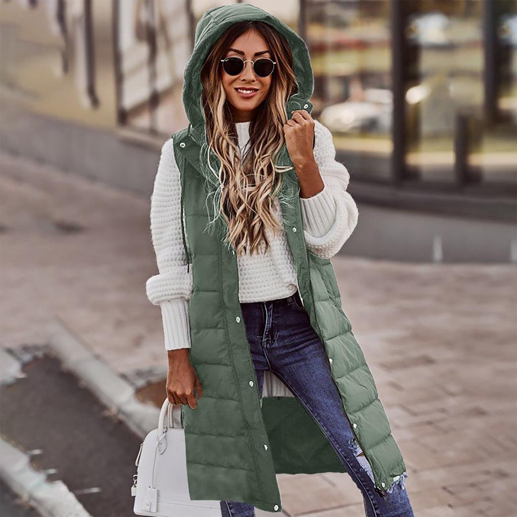 Женская теплая однобортная хлопковая куртка больших размеров с капюшоном средней длины, тонкий кардиган, пальто
