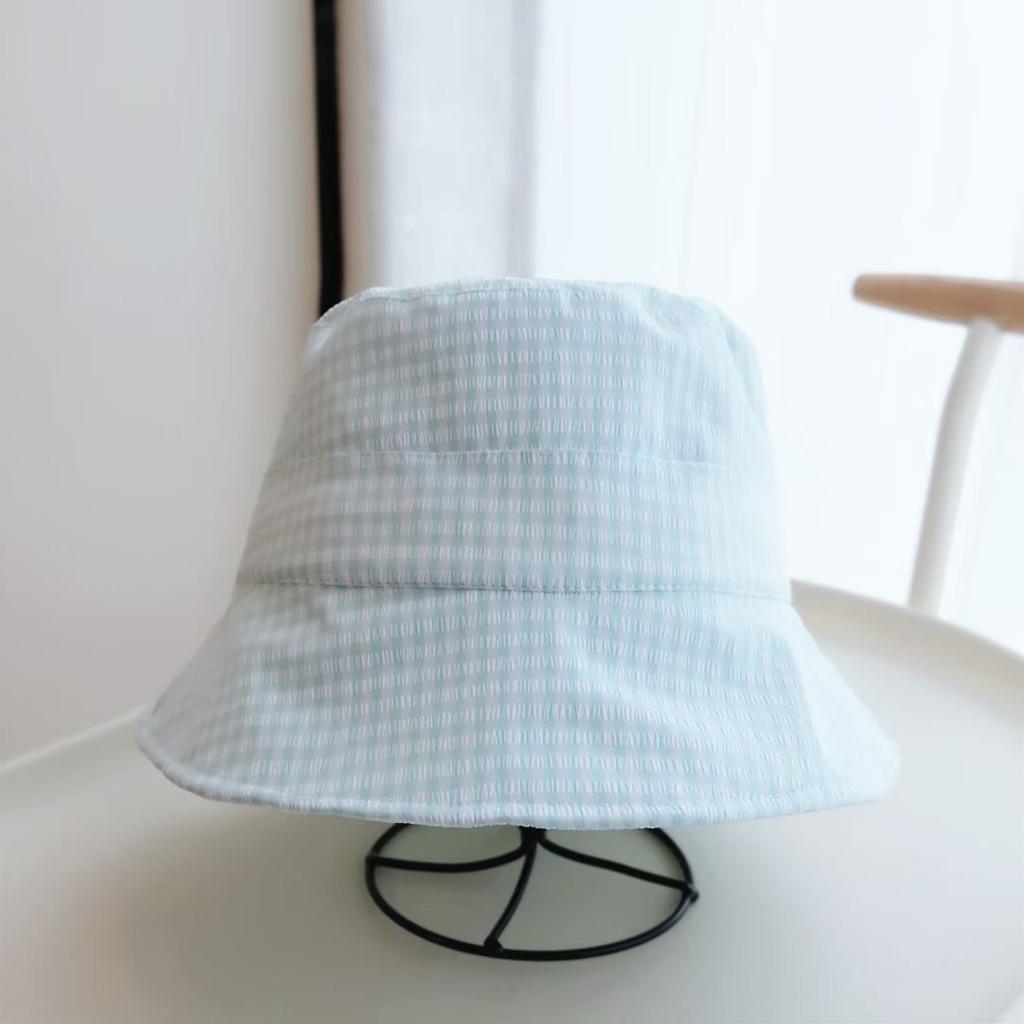 Женская клетчатая шляпа-ведро, летняя ультрафиолетовая дорожная шляпа с бантом и козырьком, солнцезащитная шляпа с полями