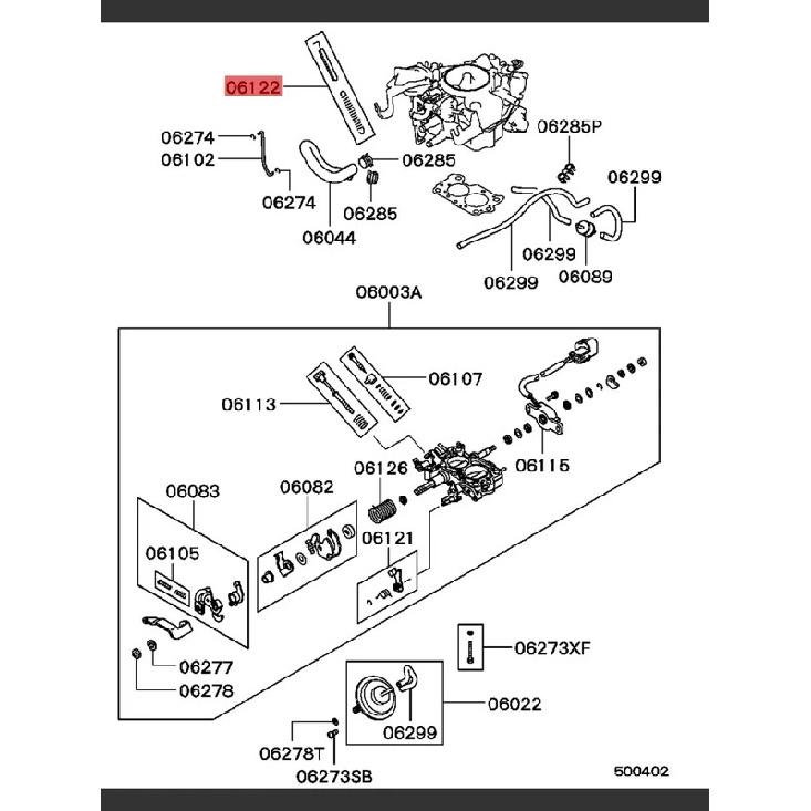 Throttle Spring Repair Kit MD617812 For Mitsubishi Montero Lancer Space Gear L200 L300 L400
