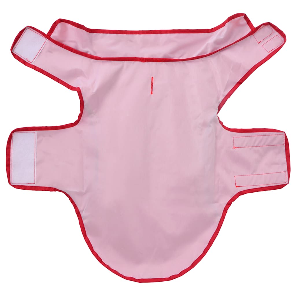 Dog Raincoat with Reflective Strips Polyester Red Size S