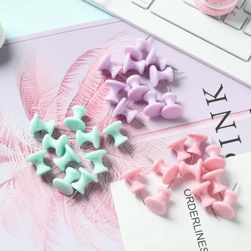 1 коробка макарон, красочные шариковые кнопки, кнопки для большого пальца, канцелярские кнопки, фото для рисования