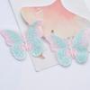 12Pcs 58*45mm Embroidered Knitting Butterfly for Clothes Hat Gloves Sewing Patches DIY Headwear Hair Clips Decor Accessories