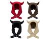 Ear Protection Lei Feng Cap Solid Color Winter Pullover Cap Punk Demon Ear Hat  Outdoor