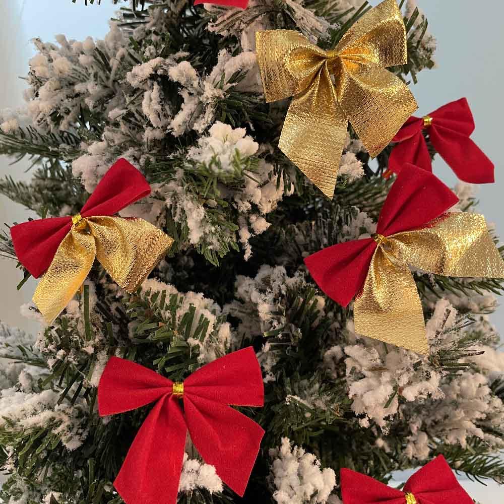 Birthday Party Gift Decor Xmas Christmas Bows Hanging Decorations Christmas Tree Ornaments Bowknot