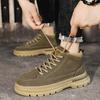Модная мужская обувь Дышащая обувь для инструментов Высококачественная уличная повседневная обувь Высокие кеды на шнуровке Мужская обувь Модная универсальная обувь до щиколотки Zapatos Hombre