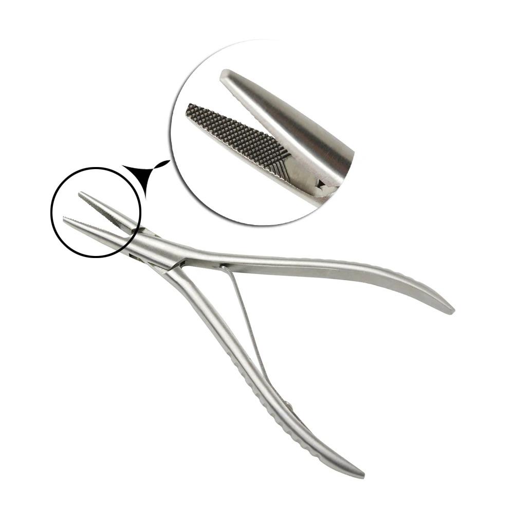 1 шт. 6,5-дюймовые плоские плоскогубцы из нержавеющей стали для наращивания волос Инструменты для наращивания волос из нержавеющей стали Щипцы для волос