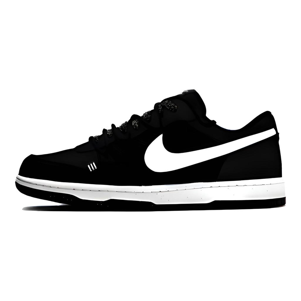 Nike Big Black Hole Dark Shadow Low top Skateboard Shoes Men's Black White 355152-016(Team1274-)
