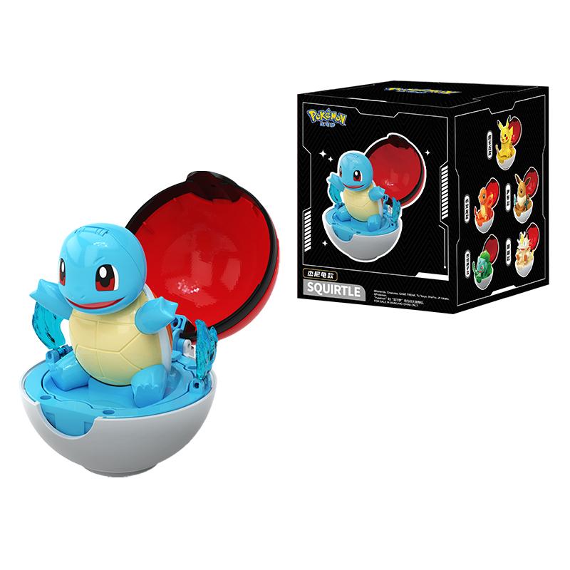 6 styles Pokemon Figure Bulbasaur Eevee Charmander Meowth Squirtle Pikachu action Pokeball elf Ball Toy action Doll kids gift