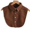 Women Vintage Lapel Shirt Fake Collar Detachable False Collar Sweater Decorative Blouse Top Woman Fuax Cols Clothes Accessory