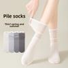 5 пар женских летних однотонных хлопковых дышащих свободных носков с прохладным ворсом посередине