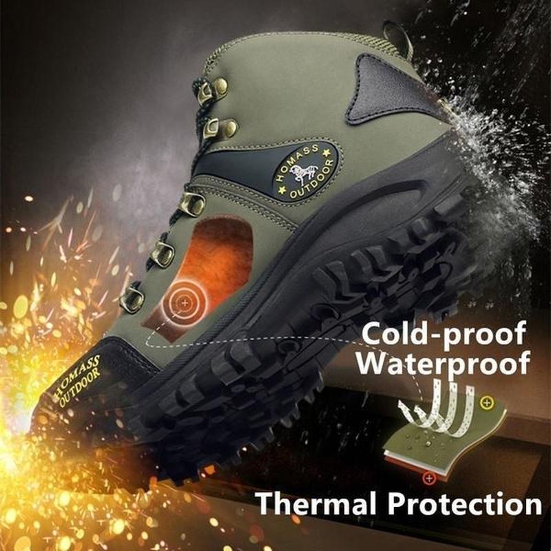 Мужские зимние ботинки 38-46, защитная рабочая обувь, водонепроницаемые и небьющиеся походные ботинки
