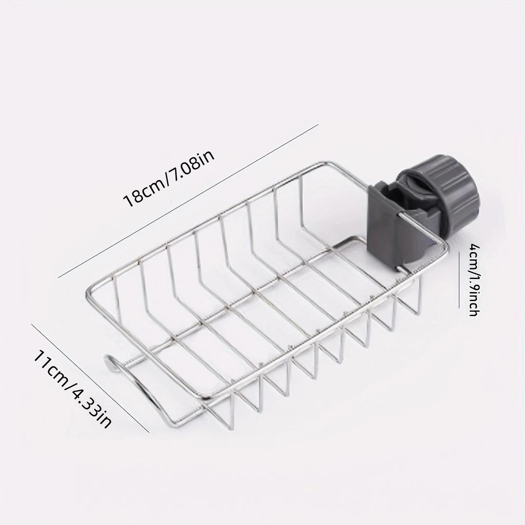 1pc Stainless Steel Kitchen Sink Organizer Storage Rack Faucet Shelf Sponge Dishcloth Drain Rack Sink Organizer Kitchen Tools