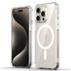 Роскошный прозрачный чехол Magsafe для iPhone 16 15 14 13 12 11 Pro Max Plus с магнитной беспроводной зарядкой, противоударный мягкий бампер