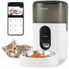 Ciaobot Автоматическая кормушка для маленьких и средних животных, емкость 4 л, таймер для мониторинга, запись звонков, кормление домашних животных, устройство для кормления домашних животных по принципу дзюдо