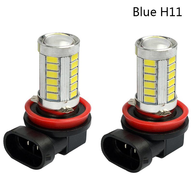 2 шт. автомобильный H8 H11 светодиодный 9005 9006 5630 33SMD противотуманный фонарь авто задний тормозной фонарь указатель поворота дневные ходовые огни лампа