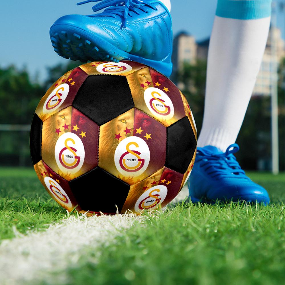 Футбольный мяч для зала Galatasaray Цветной Машинная строчка ПВХ Размер 5 Командная тренировка Готов к соревнованиям Прочный Высокий отскок Крутой Спортивный подарок