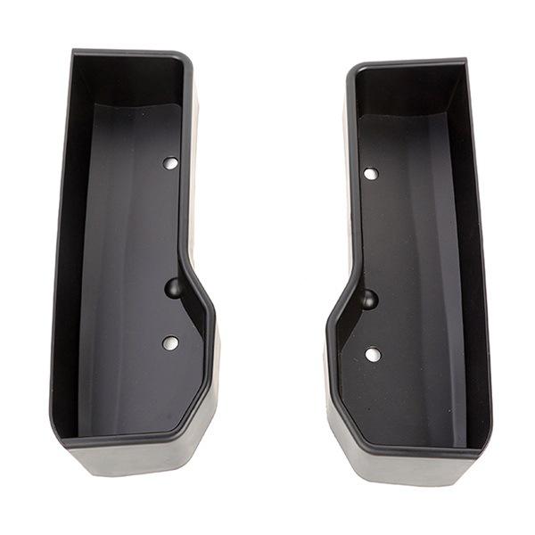2-Piece Black ABS Rear Trunk Storage Box for 4-Door Versions
