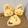 Ins Cute Little Yellow Bear Big Head Doll Bag Cartoon Girl Heart Plush Bag Soft Girl Storage Hand Carrying Small Round Bag