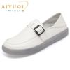 Loafers Woman Genuine Leather Spring New Student Sneakers Girl Flat Large Size Nurse Shoes Girl