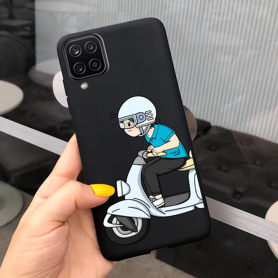 For Samsung Galaxy A12 Case M12 F12 Cue Candy Painted Cover Soft Silicone Phone Case For Samsung A12 M 12 GalaxyA12 Coque Bumper
