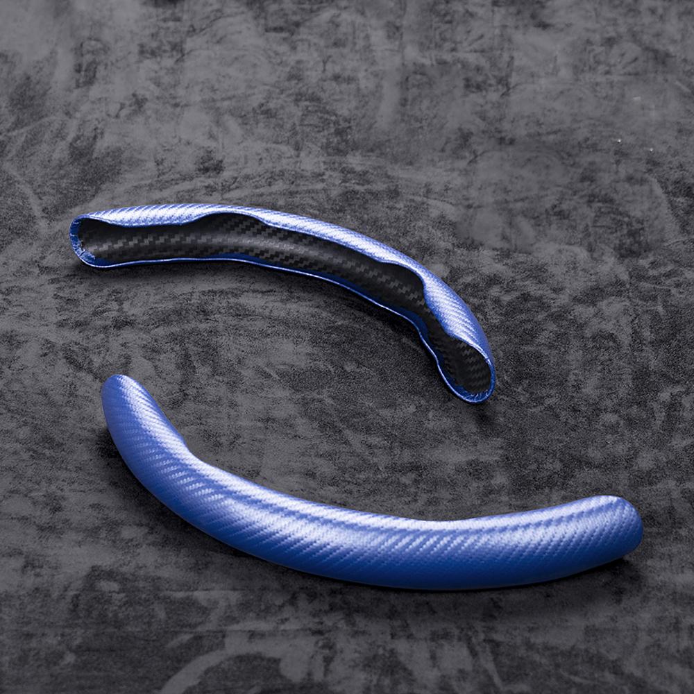 Универсальный 1 пара Кожаный чехол на руль из углеродного волокна Нескользящий чехол-бустер для колеса из волокнистой кожи ПВХ