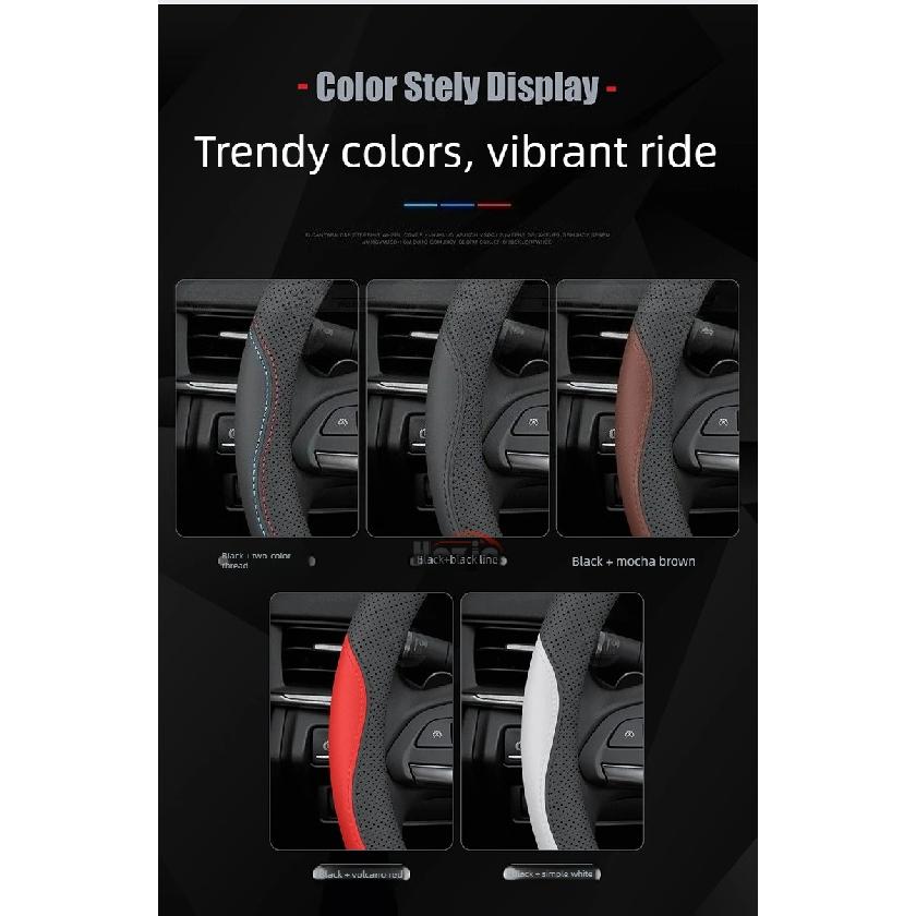 Leather Car Steering Wheel Cover for Haval H9 F7 Jolion H6 V7 2018 2019 2020 2021 2022 2023 2024 2025 2026 Interior Accessories
