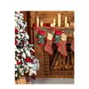 Christmas Special Christmas Pine Tree Ornament Knitted Stocking Red 2pcs Fireplace Tree Decor